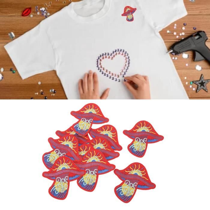 Patch Brodé Champignon – Écusson à Coudre Ou Repasser, Neuf