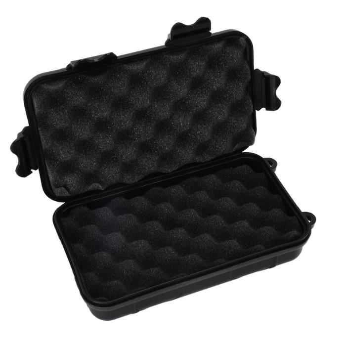 Boîte De Rangement Étanche Et Anti-Choc - Petite Coffre Compact Pour Camping, Pêche, Plein Air - Noire - 1
