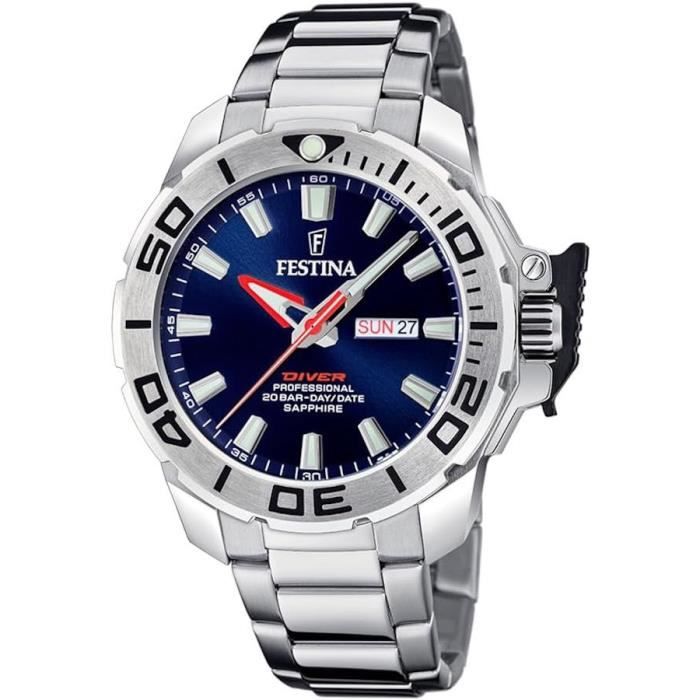 Montre - FESTINA - The Originals Diver F20665/1 - Quartz - Acier inoxydable - 46 mm
