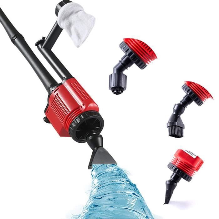 Comparer les prix de Aspirateur électrique pour aquarium 6 en 1 - FOLAYA - Nettoyeur de gravier avec pompe à siphon à vide 28 W