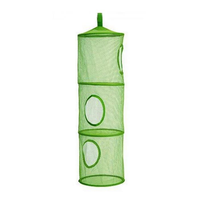 Filet A Peluche 3 Compartiment Rangement Suspension Vert Guizmax