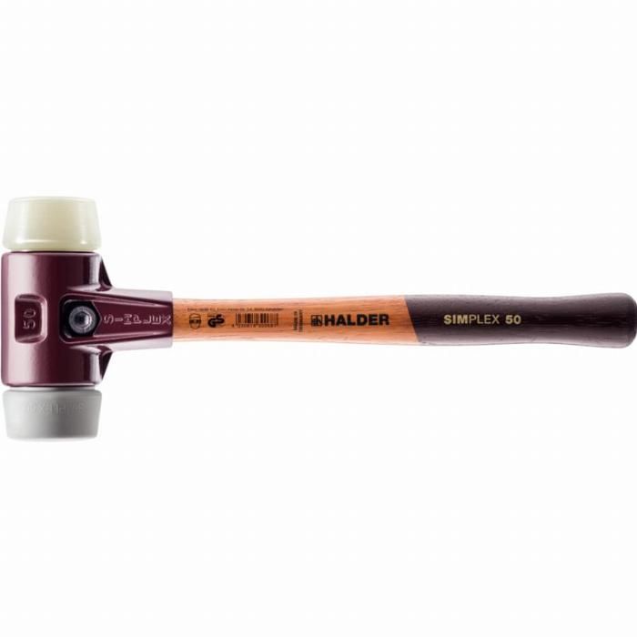 Maillet Halder Avec Tête En Acier Coulé - 30 Mm, Manche En Caoutchouc/nylon, Résistant Aux Huiles Et Graisses