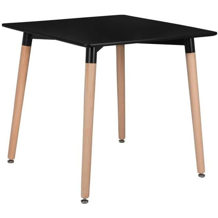 table de salle à manger design - sklum - table royale - carré - noir et blanc