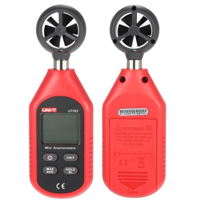 UNI-T UT363-BT MINI Anémomètre température mètres transfert Mesure LCD ● H