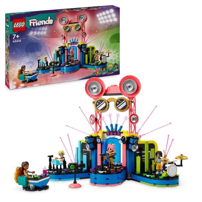 lego® 42616 friends le spectacle musical de heartlake city, jouet avec 4 figurines andrea, scène et instruments