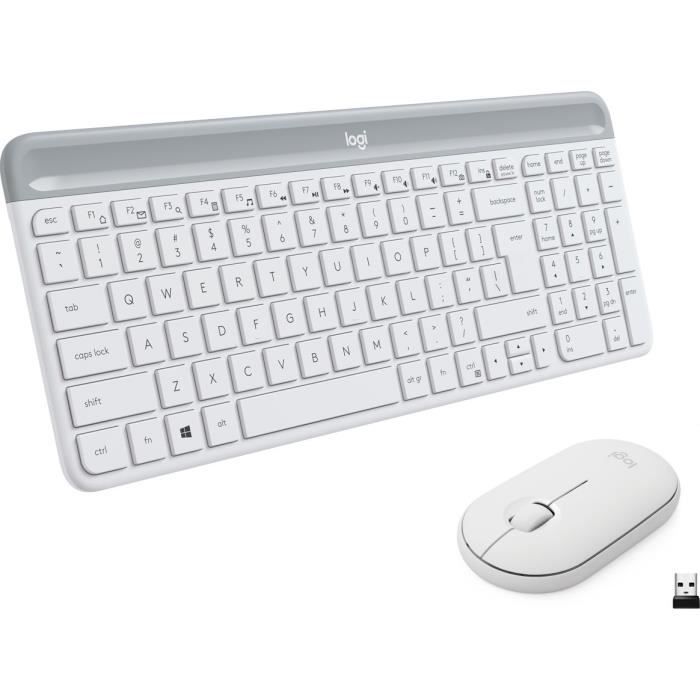 Clavier et Souris Logitech Slim Sans Wireless Souris Mouse Combo MK470