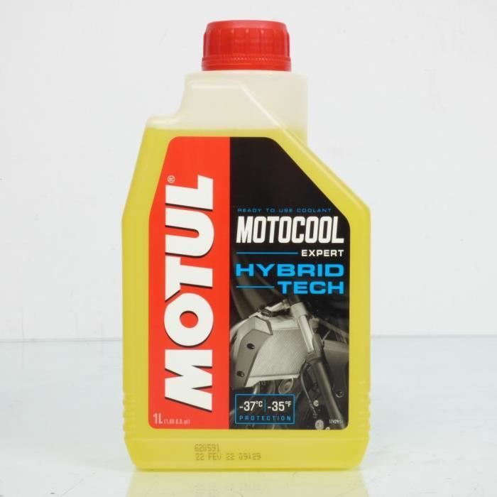 Liquide de refroidissement pour moto Motul Motocool Expert Hybrid Tech jaune 1L