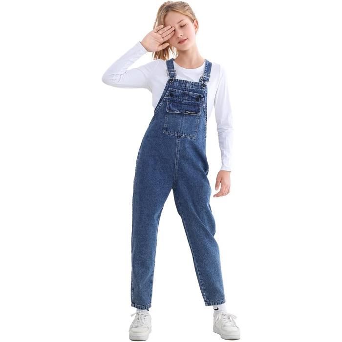 Salopette Courte En Jean Pour Bébé - Style Déchiré Confortable - Idéal Pour Filles