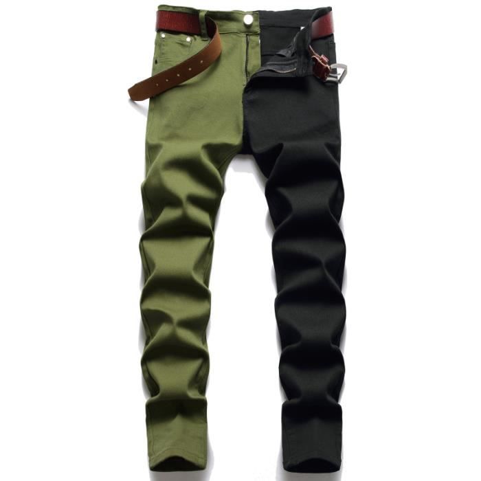 Homme Jeans Pantalon Homme Jean Stretch Slim Fit Vintage Skinny