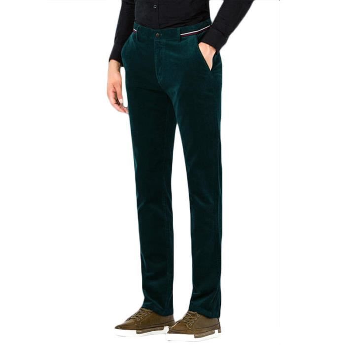 Pantalon homme de Marque luxe pantalon en velours c tel coupe