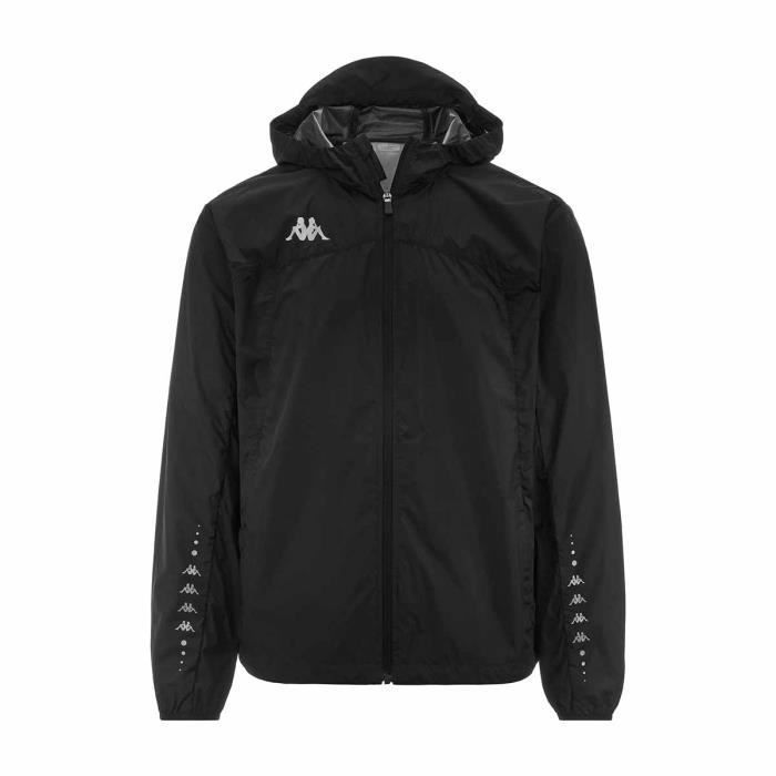 Veste Coupe-Vent - Kappa - Firo - Noir - 100% Polyester - Ajustée Veste Coupe-Vent - Kappa - Firo - Noir - 100% Polyester - Ajustée