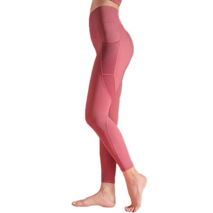 Legging de Sport Femme Taille Haute avec Poches Pantalon