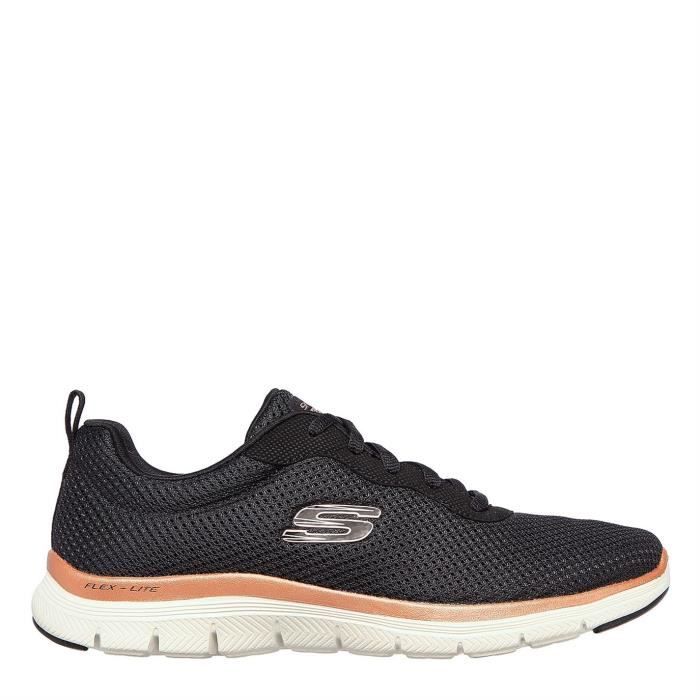 chaussures de running skechers flex appeal 4.0 pour femmes - noir/rose - terrain sec