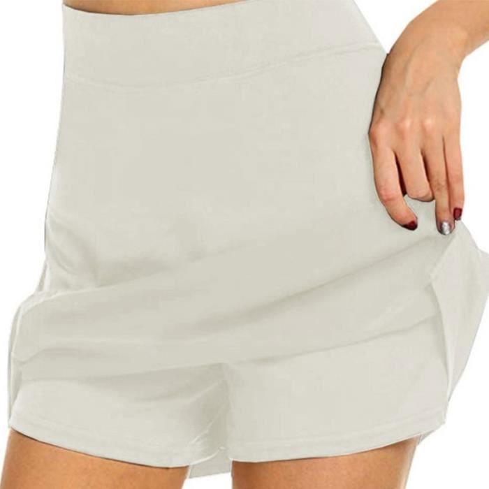 Short De Cyclisme Femme 2 En 1 - Rembourrage Gel 3D - Confortable Et Respirant - Taille Haute