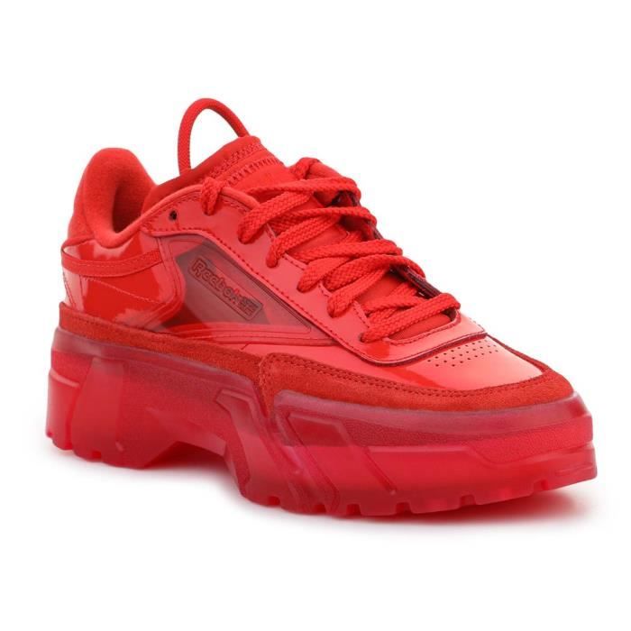 Baskets REEBOK X Cardi B Club C Rouge Femme Adulte Rouge Cdiscount Chaussures