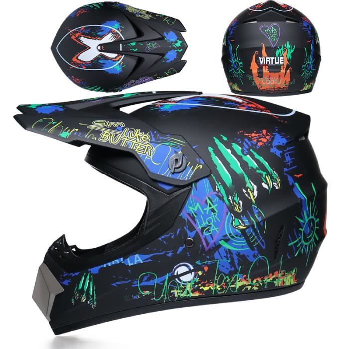 Casque de moto professionnel pour enfants,tout-terrain,vélo de descente