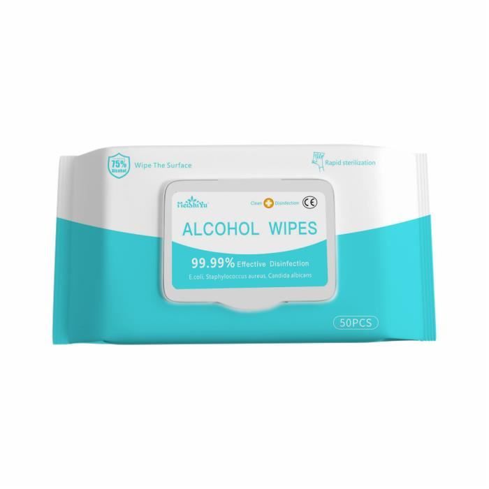 1pack 50pcs Lingettes Desinfectantes 75 D Alcool Jetables Tissu Non Tisse Eau Pure Ro Cdiscount Puericulture Eveil Bebe