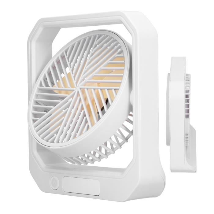 Petit Ventilateur De Bureau Portable 3 Vitesses - Rotation 360° USB Silencieux Intérieur Extérieur