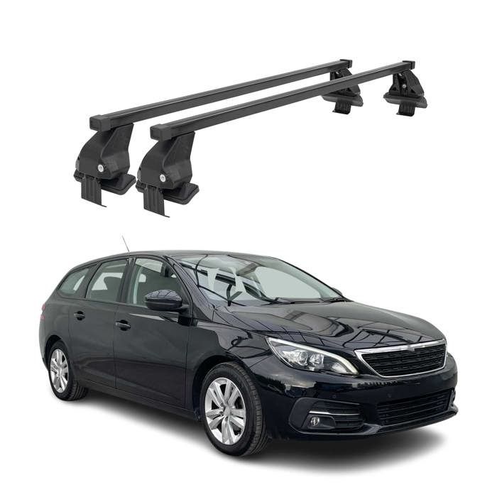 Barres De Toit Menabo Pour Peugeot 3008 2016-2020 - Noir - Aluminium Léger