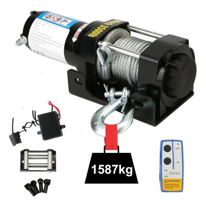 Treuil électrique 12V avec télécommande pour remorque bateau usage général  - Cdiscount Bricolage