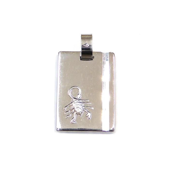 Pendentif M daille Zodiaque scorpion En Argent Massif 20mmx14mm 