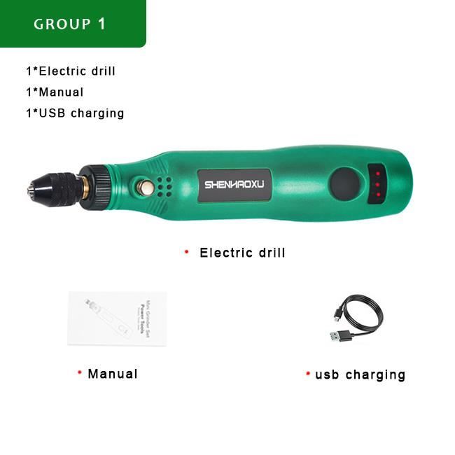 Mini Perceuse Sans Fil 3 Vitesses Rechargeable – Kit Avec 10 Forets