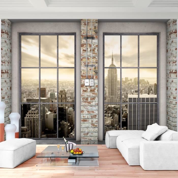 Runa Art Papier Peint Intissé Tapisserie Le Coucher Du Soleil 352x250 Cm (8,8 M2) - 8 Bandes