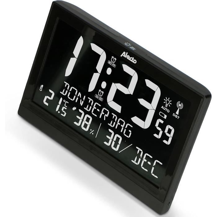 HORLOGE MURALE AVEC Thermomètre Sans Tic-tac à Piles pour L'école de