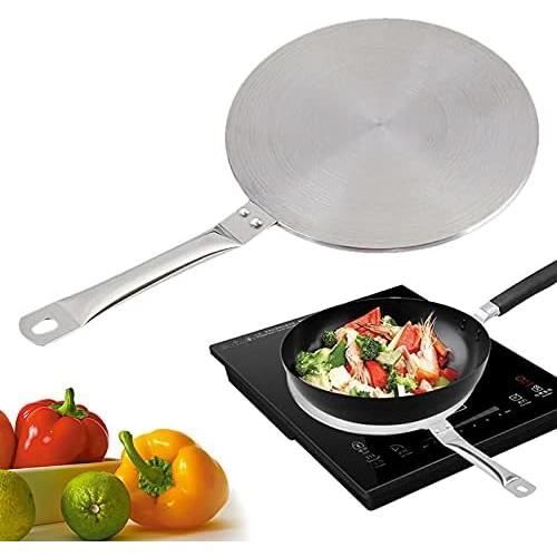 Plaque D'Adaptation à Induction 24 Cm – Compatible Toutes Plaques, Poignée Rétractable, Pour Décongélation Et Petites Casseroles