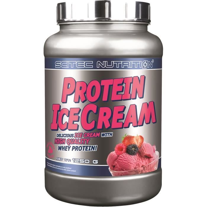 Protein Ice Cream 1250g Glace Fruits Rouges SCITEC - Cdiscount Sport