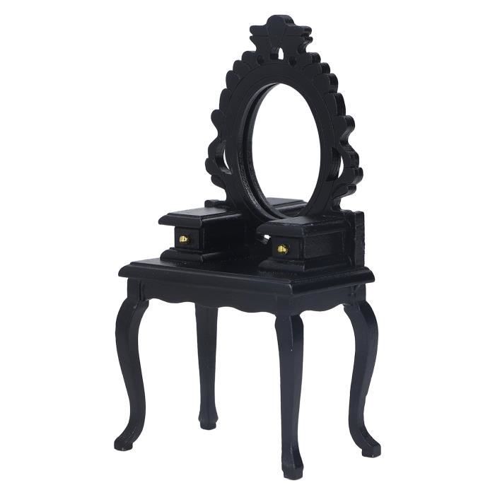 Coiffeuse - ZJCHAO - Modèle 1:12 - Bois palissandre - Accessoire maison de poupée - Style Coiffeuse - ZJCHAO - Modèle 1:12 - Bois palissandre - Accessoire maison de poupée - Style