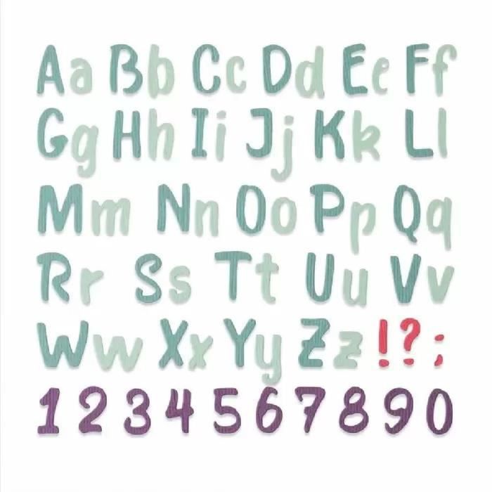 Kit de dies thinlits 'Bold brush alphabet' de Sizzix (1 pcs)