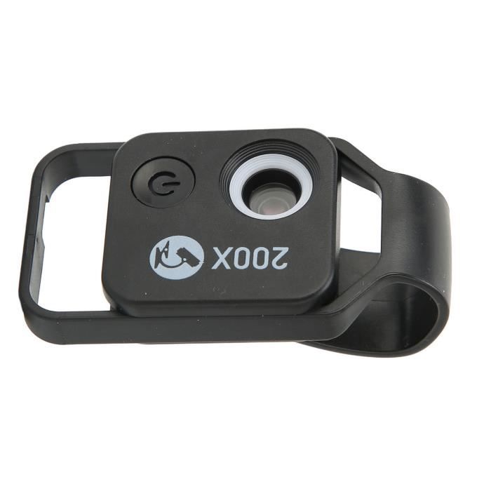Microscope Pour Téléphone Portable 200x - Loupe Avec LED - APL-MS002 - Poids 17,5 G - 5