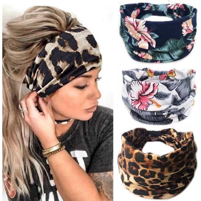 DRESHOW 8 Pièces Bandeau Cheveux pour Femme Boho Bandeaux Serre Tête