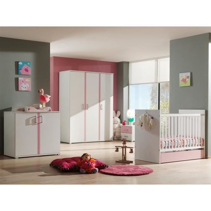 Chambre Bebe Complete 6p Swithome Valentine Laq Rose Achat