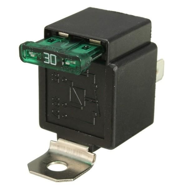 12V 30A 4 Broches Relais On/Off Relay Socket Support Métal Auto Vélo