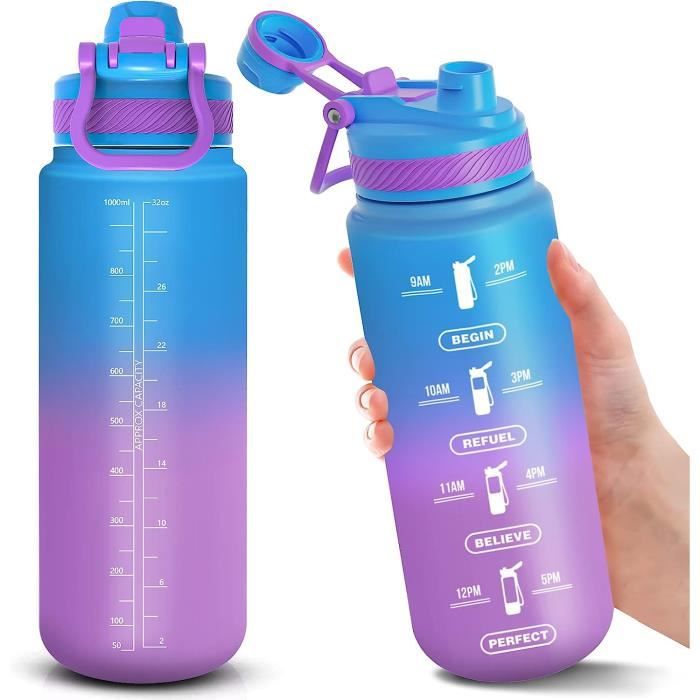 2 Litre Gourde Sport avec Paille et Marqueur de Temps de Motivation 2 Litre Gourde Sport avec Paille et Marqueur de Temps de Motivation