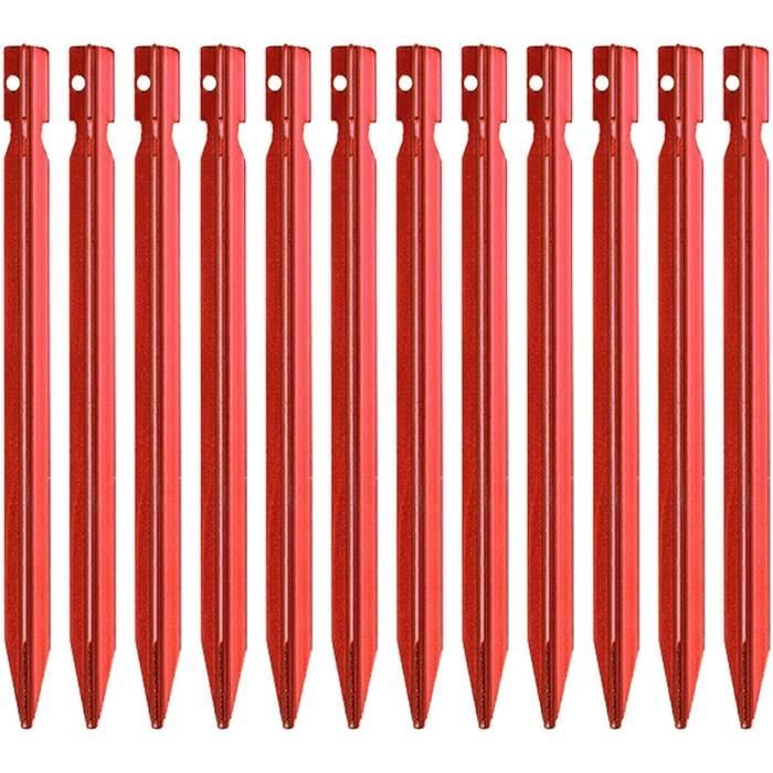 6 Pcs10 Pcs Piquets de Tente en Titane Clous de Tente en Titane pour Camping en Plein Air Crochets Pliables