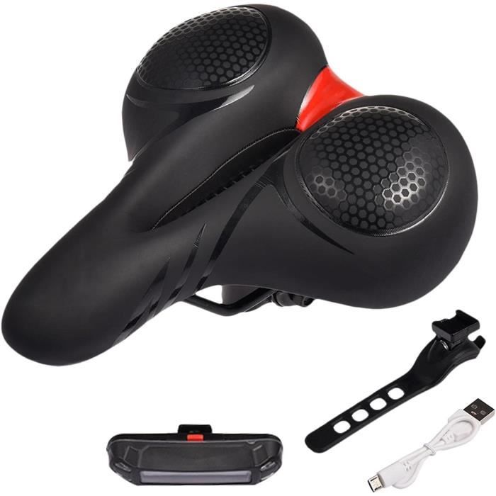Selle De Vélo Enfant Universelle - Noire - Avec Absorption Des Chocs - Tube De Selle 20cm