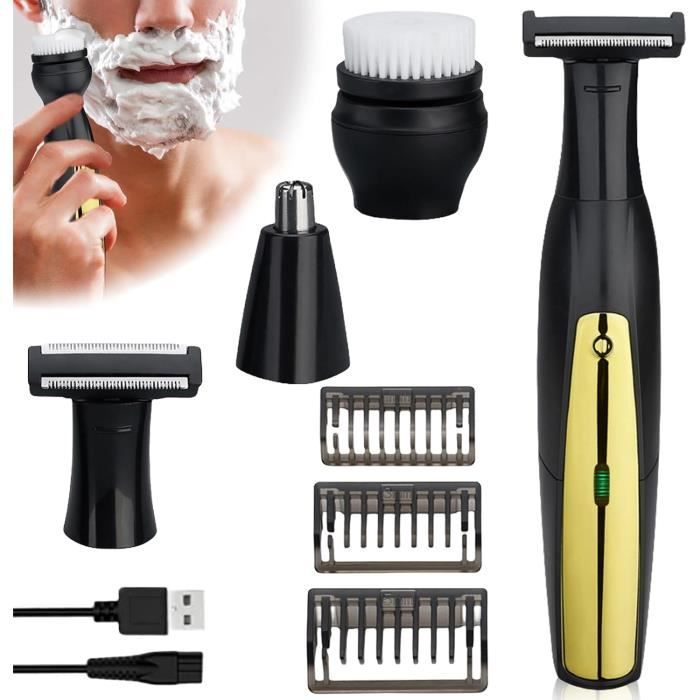 Rasoir Électrique Hommes,3D Rasoir Homme Avec Tondeuse à Barbe 6-en-1