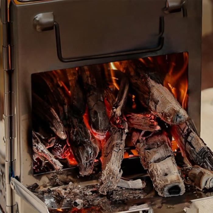 vgeby barbecue extérieur barbecue en acier inoxydable gril à charbon de bois portable camping foyer sac à dos gril sport couverts