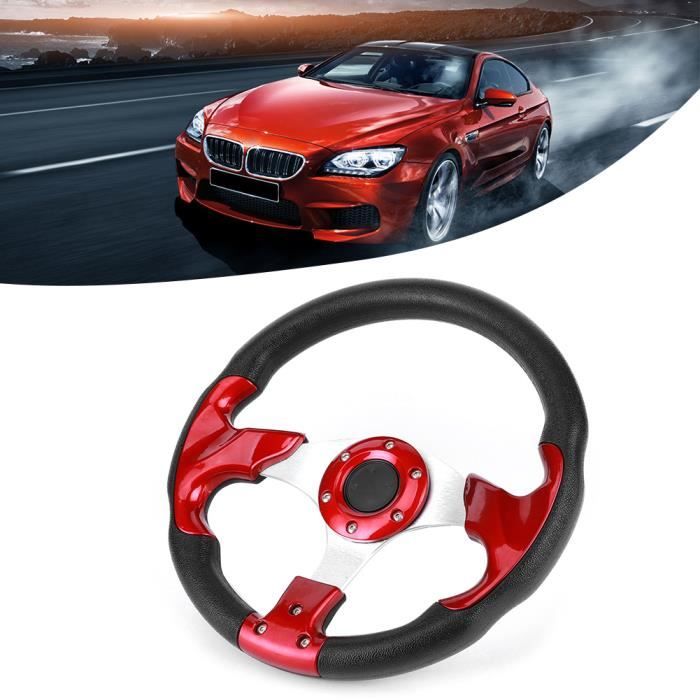 Volant Sport 320mm Cuir PU Bleu - Volant Universel Racing Pour Voiture