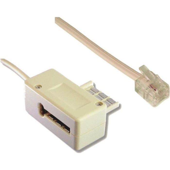 Câble Cordon Rallonge RJ11 pour téléphone - Cdiscount Informatique