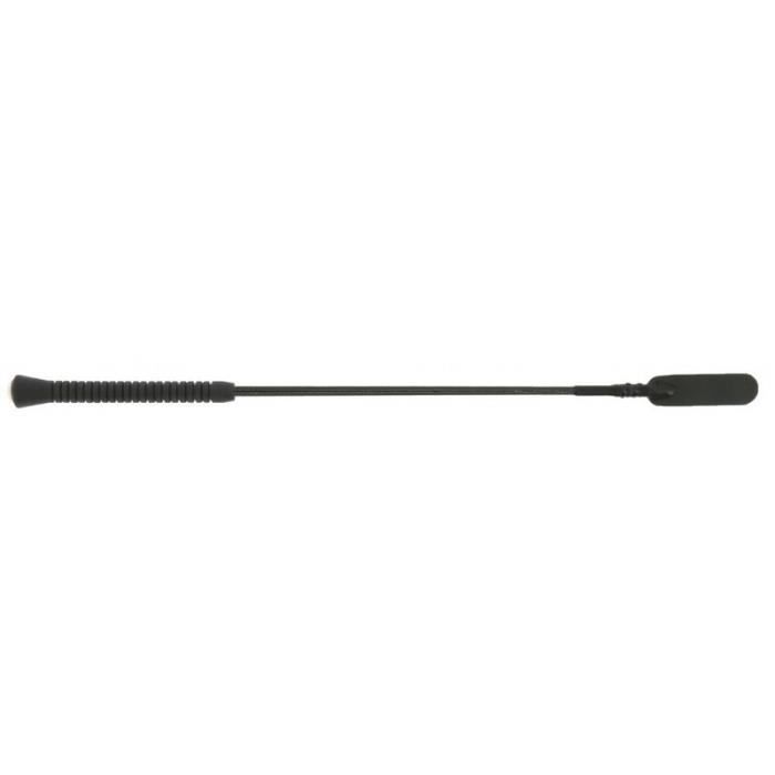 Cravache D'Équitation En Simili Cuir Noir - Longueur 85 Cm, Poignée Antidérapante - Pour Entraînement Cheval