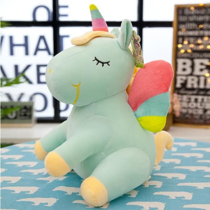 Peluche Licorne avec ailes arc en ciel Jouet en peluche pour enfants Cadeau blanc 12 pouces Cdiscount Jeux Jouets