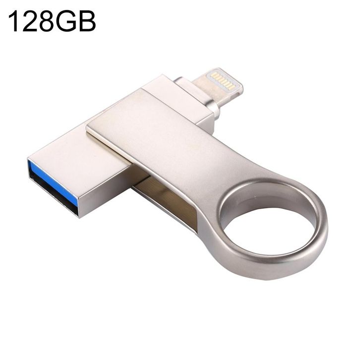 Yonis Clé Usb Pour Iphone Ipad U-disk Lightning Ios 128 Go - Blanc - vue 2