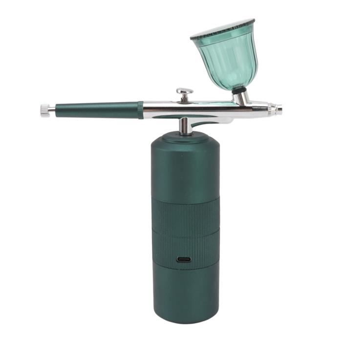 WOOLUCK Mini Pistolet aérographe Portable avec compresseur, kit aérographe portable sans fil et kit aérographe rechargeable, pour Modelisme Peinture Nail Art Gâteaux Tatouage Artisanat