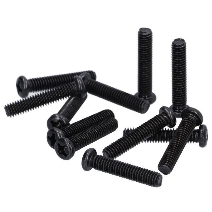Lot De 5 Vis à Tête Creuse M10 X 50 Mm (longueur Totale 60 Mm) - Entièrement Filetées, Noires
