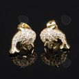 CONFO® Bijoux dauphin dames boucles d'oreilles or micro incrusté petites boucles d'oreilles bijoux en or pour petite amie cadeaux de-1