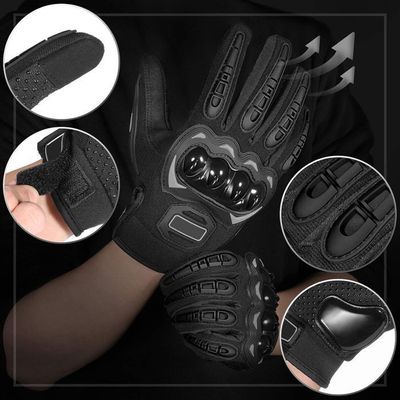 SKYSPER Gants Moto Plein-Doigt Écran Tactile Certifiés CE – Protection Articulations, Antidérapants, Pour Homme Femme – Motocross, Route, VTT, Escalade